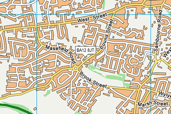 BA12 8JT map - OS VectorMap District (Ordnance Survey)