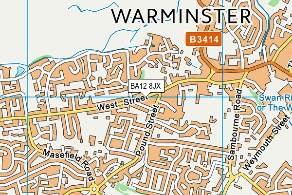 BA12 8JX map - OS VectorMap District (Ordnance Survey)