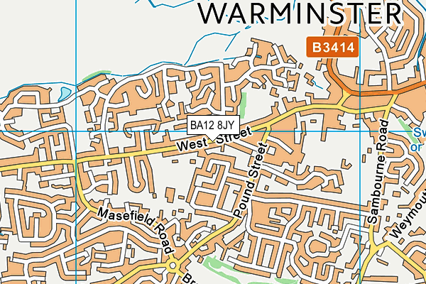 BA12 8JY map - OS VectorMap District (Ordnance Survey)