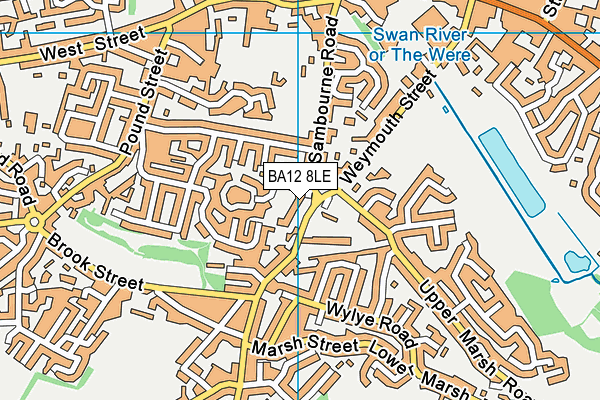 BA12 8LE map - OS VectorMap District (Ordnance Survey)