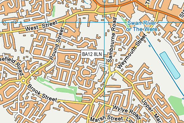 BA12 8LN map - OS VectorMap District (Ordnance Survey)