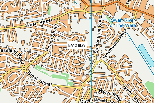 BA12 8LW map - OS VectorMap District (Ordnance Survey)