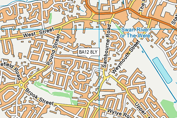 BA12 8LY map - OS VectorMap District (Ordnance Survey)