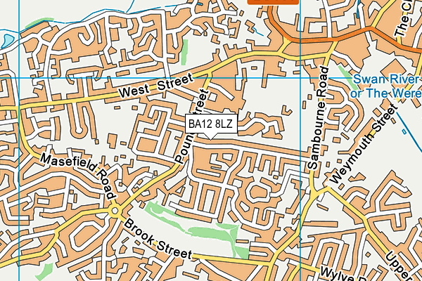 BA12 8LZ map - OS VectorMap District (Ordnance Survey)
