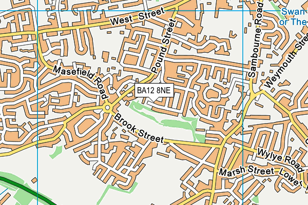 BA12 8NE map - OS VectorMap District (Ordnance Survey)