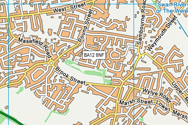 BA12 8NF map - OS VectorMap District (Ordnance Survey)