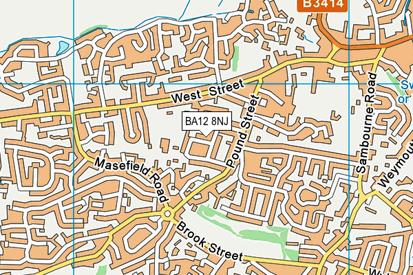 BA12 8NJ map - OS VectorMap District (Ordnance Survey)
