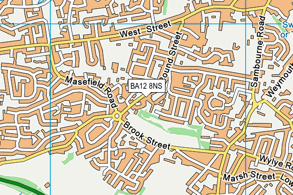 BA12 8NS map - OS VectorMap District (Ordnance Survey)