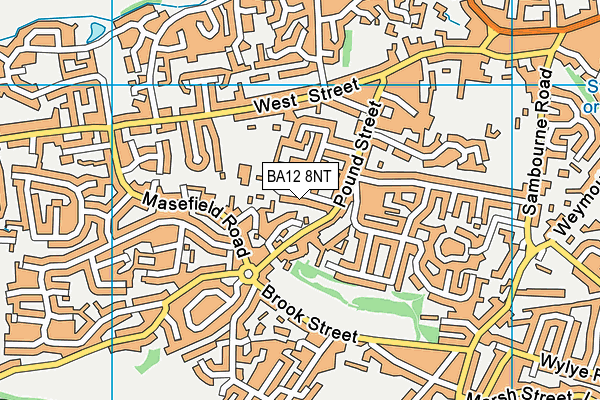 Princecroft Primary School map (BA12 8NT) - OS VectorMap District (Ordnance Survey)