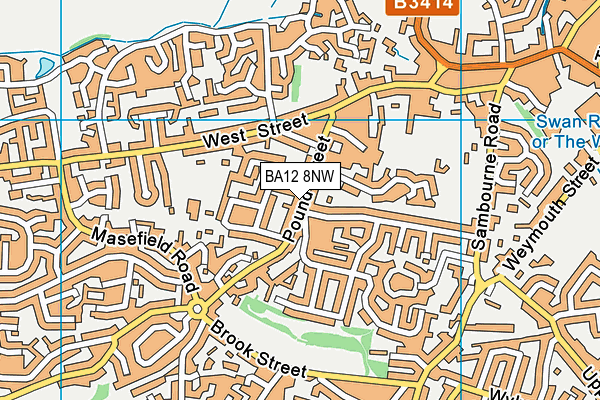 BA12 8NW map - OS VectorMap District (Ordnance Survey)