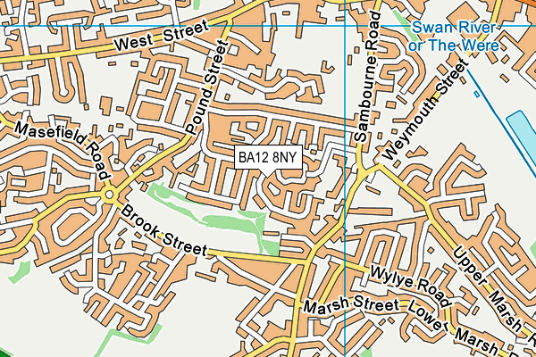 BA12 8NY map - OS VectorMap District (Ordnance Survey)