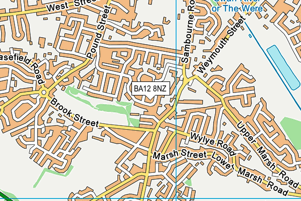 BA12 8NZ map - OS VectorMap District (Ordnance Survey)