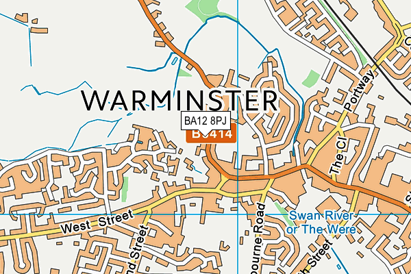 Warminster School map (BA12 8PJ) - OS VectorMap District (Ordnance Survey)