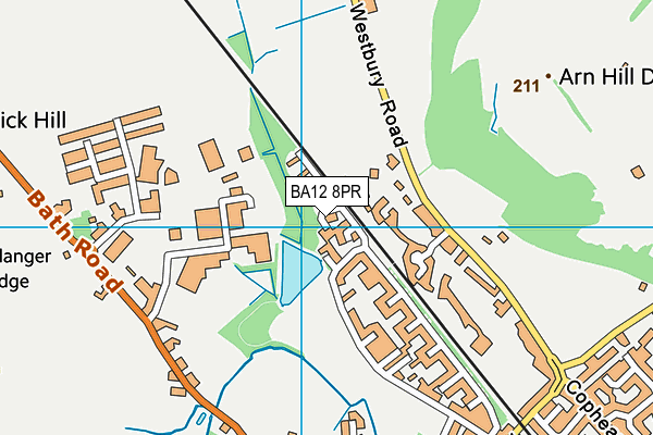 BA12 8PR map - OS VectorMap District (Ordnance Survey)