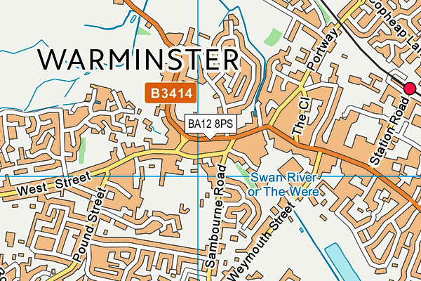 BA12 8PS map - OS VectorMap District (Ordnance Survey)