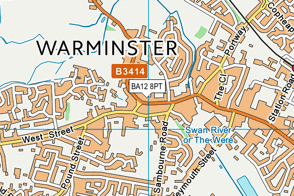 BA12 8PT map - OS VectorMap District (Ordnance Survey)