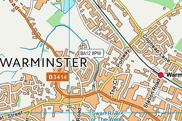 BA12 8PW map - OS VectorMap District (Ordnance Survey)