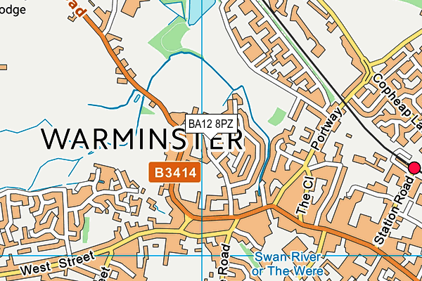 BA12 8PZ map - OS VectorMap District (Ordnance Survey)