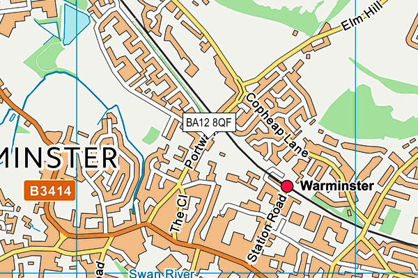 BA12 8QF map - OS VectorMap District (Ordnance Survey)