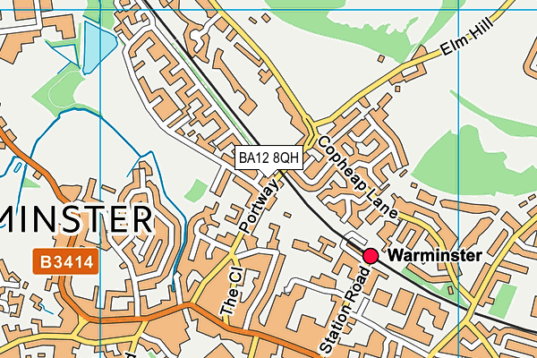 BA12 8QH map - OS VectorMap District (Ordnance Survey)