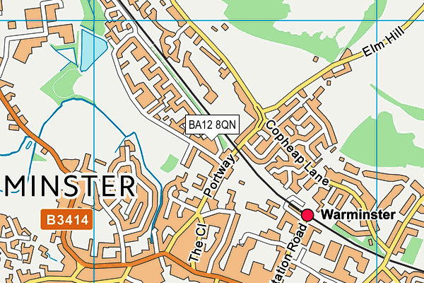 BA12 8QN map - OS VectorMap District (Ordnance Survey)