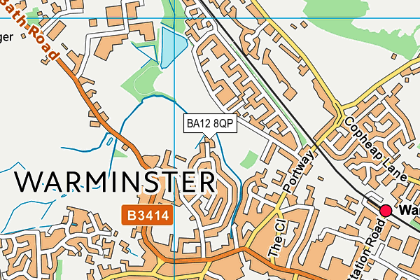 BA12 8QP map - OS VectorMap District (Ordnance Survey)