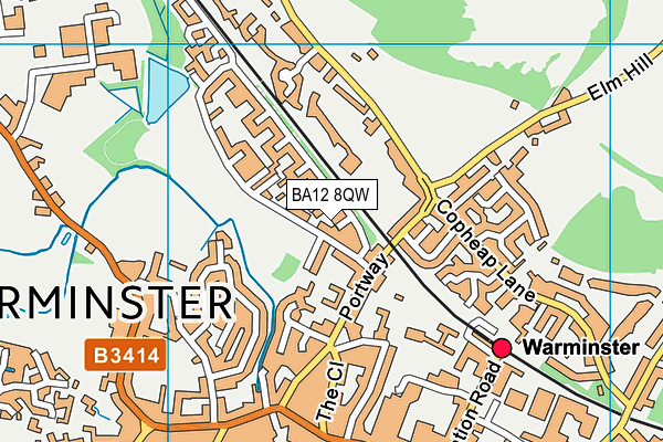 BA12 8QW map - OS VectorMap District (Ordnance Survey)