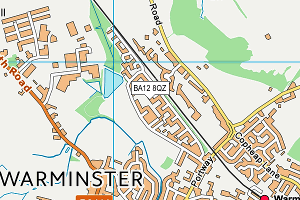BA12 8QZ map - OS VectorMap District (Ordnance Survey)