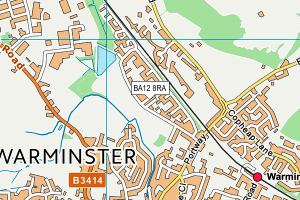 BA12 8RA map - OS VectorMap District (Ordnance Survey)