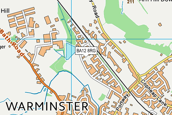 BA12 8RG map - OS VectorMap District (Ordnance Survey)