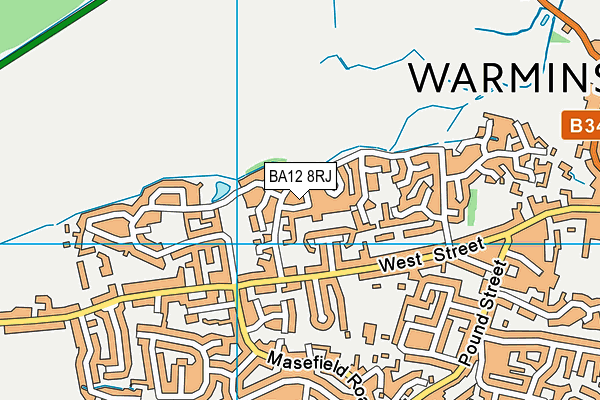 BA12 8RJ map - OS VectorMap District (Ordnance Survey)