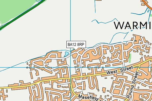 BA12 8RP map - OS VectorMap District (Ordnance Survey)
