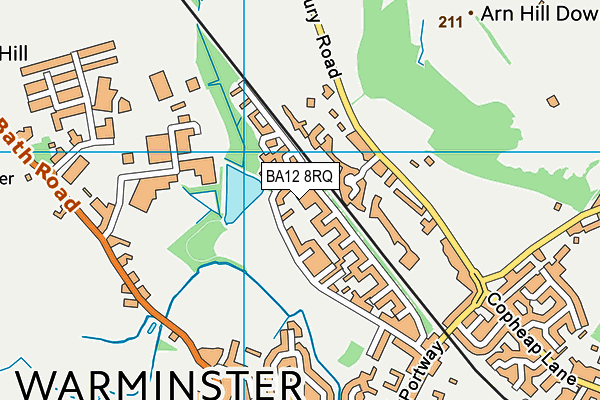 BA12 8RQ map - OS VectorMap District (Ordnance Survey)