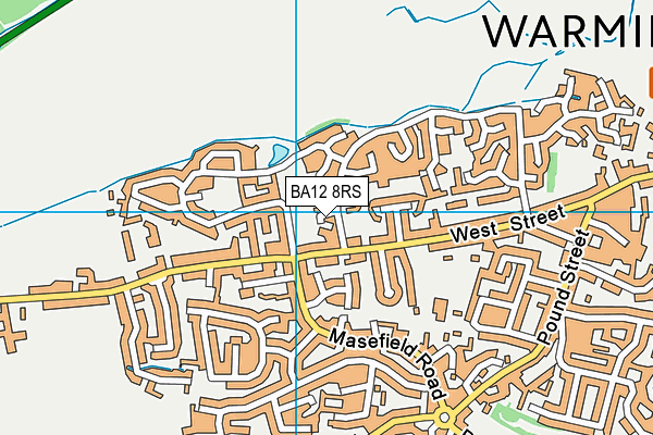 BA12 8RS map - OS VectorMap District (Ordnance Survey)