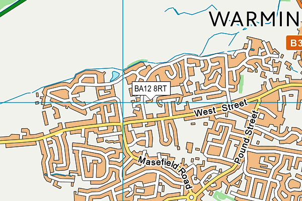 BA12 8RT map - OS VectorMap District (Ordnance Survey)