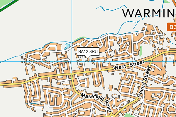 BA12 8RU map - OS VectorMap District (Ordnance Survey)