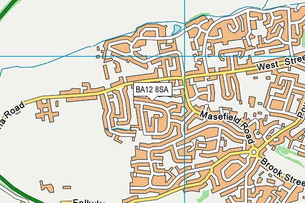 BA12 8SA map - OS VectorMap District (Ordnance Survey)