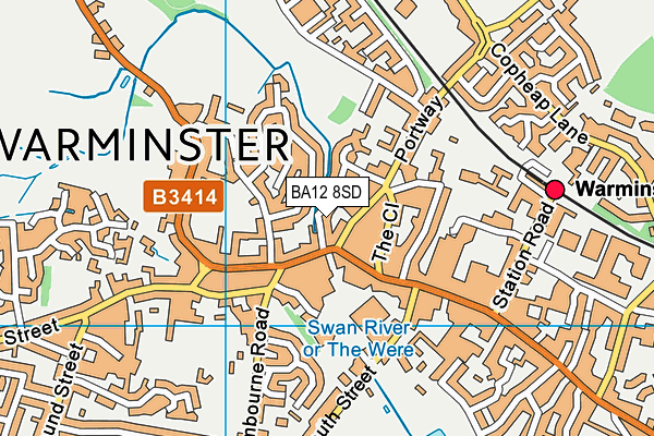 BA12 8SD map - OS VectorMap District (Ordnance Survey)