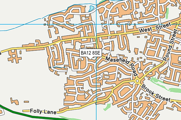 BA12 8SE map - OS VectorMap District (Ordnance Survey)