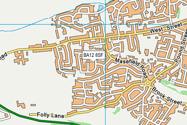 BA12 8SF map - OS VectorMap District (Ordnance Survey)