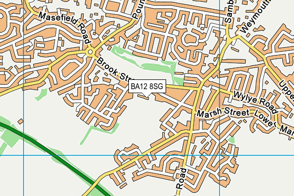 BA12 8SG map - OS VectorMap District (Ordnance Survey)