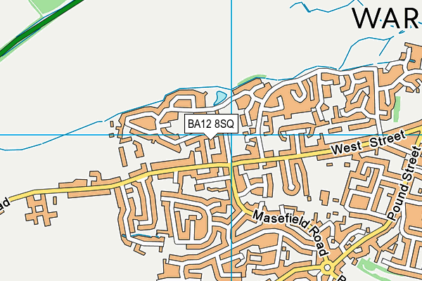 BA12 8SQ map - OS VectorMap District (Ordnance Survey)