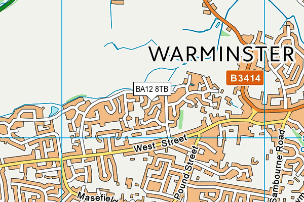 BA12 8TB map - OS VectorMap District (Ordnance Survey)