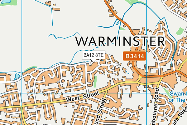 BA12 8TE map - OS VectorMap District (Ordnance Survey)