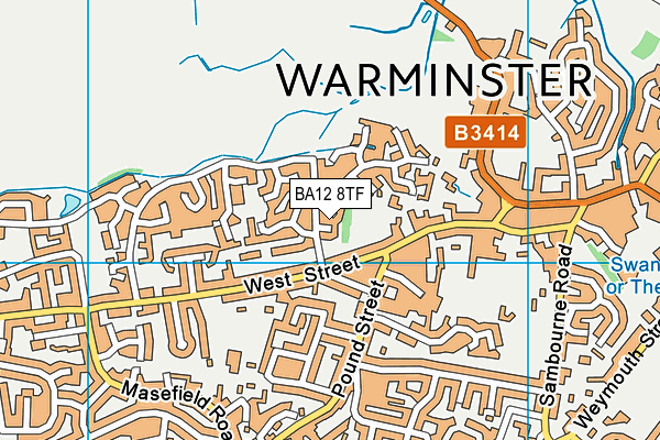 BA12 8TF map - OS VectorMap District (Ordnance Survey)