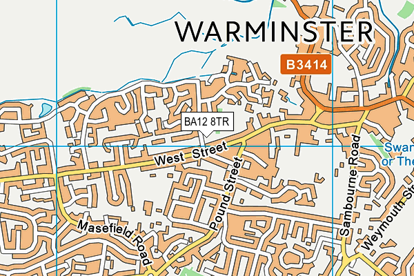 BA12 8TR map - OS VectorMap District (Ordnance Survey)