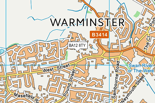 BA12 8TY map - OS VectorMap District (Ordnance Survey)