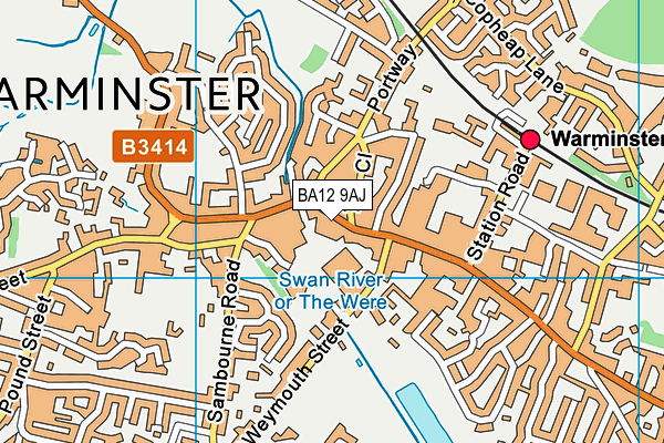 BA12 9AJ map - OS VectorMap District (Ordnance Survey)