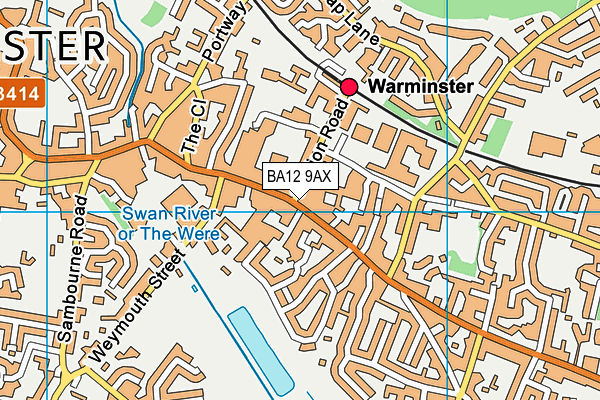 BA12 9AX map - OS VectorMap District (Ordnance Survey)