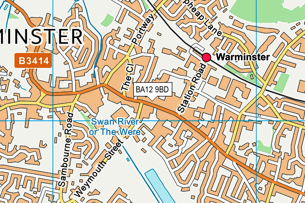 BA12 9BD map - OS VectorMap District (Ordnance Survey)